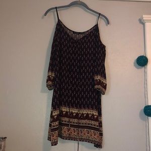 Off the shoulder long sleeve dress